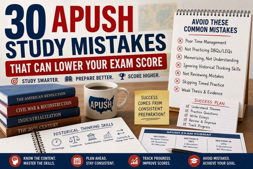30 APUSH study mistakes that can lower your exam score